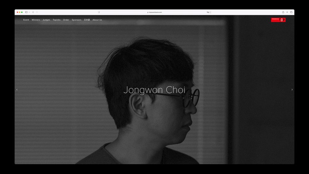 Jongwon Choi as Judge for Topawards Asia, 2019